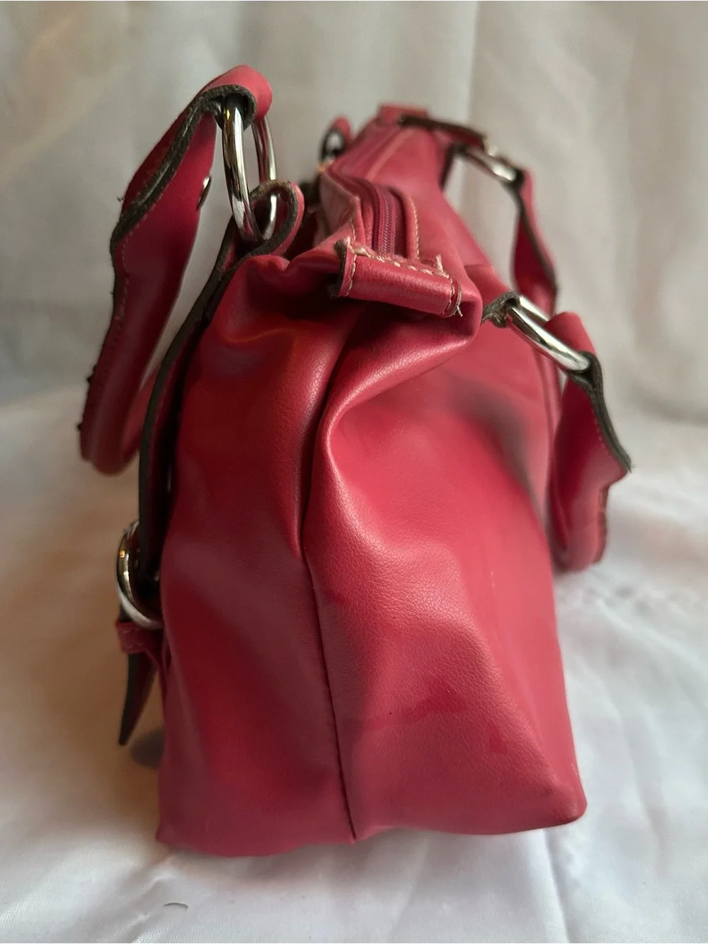Coral Vegan top handle bag Emilie M brand